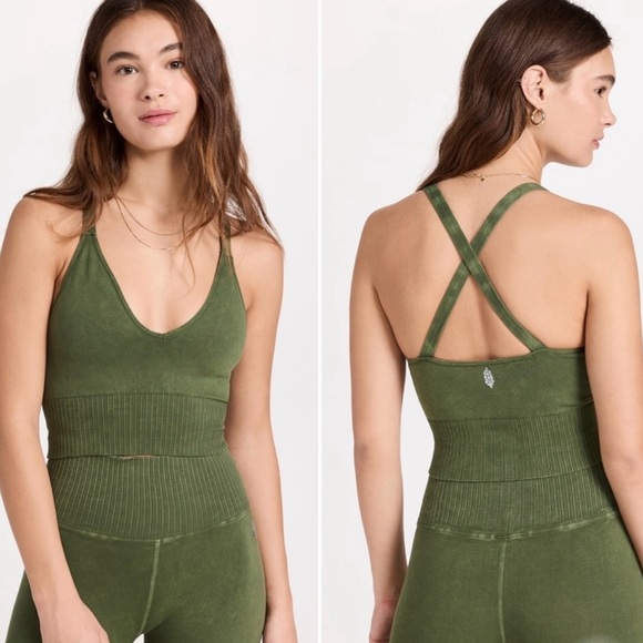 FP Movement Good Karma Crop Top Secret Moss - Picture 2 of 8